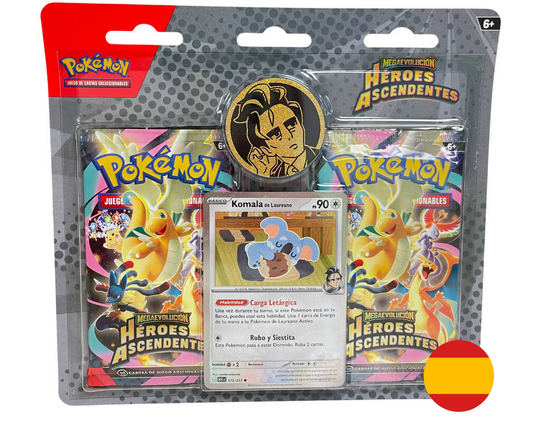 Pokémon Héroes Ascendentes Blister KOMALA 2 sobres (Español)